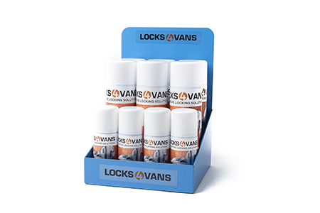 l4v lock lubricant display stand